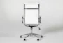 Moby White Faux Leather High Back Rolling Office Desk Chair - Detail