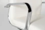 Moby White Faux Leather High Back Rolling Office Chair - Detail