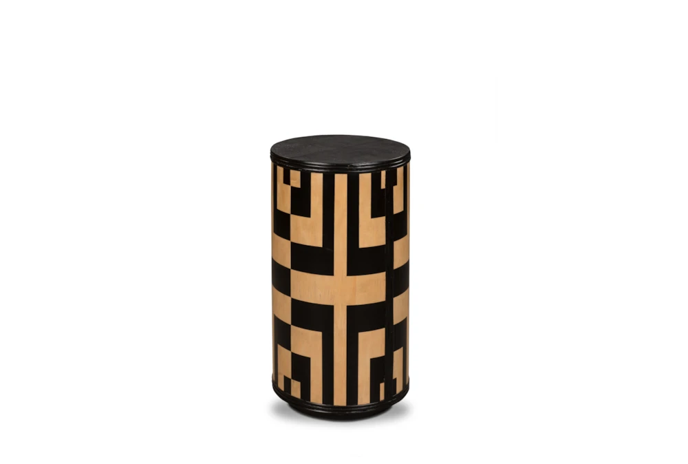 Black + Natural Geo Accent Table 