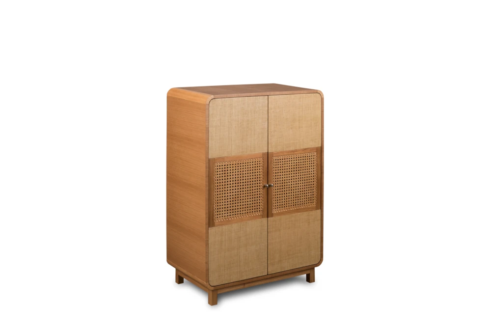 Woven Front Tall Cabinet 