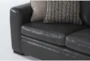 Greer Dark Grey Leather 4 Piece 133" Modular Sectional With Right Arm Facing & Left Arm Facing Loveseat, Armless Chair and Corner - Detail