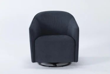 Chanel Denim Swivel Accent Chair
