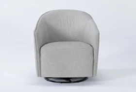 Chanel Grey Swivel Accent Chair