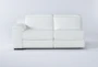 Hana White Leather 3 Piece 113" Power Reclining Sectional With Right Arm Facing Chaise - Signature