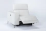 Alessa Frost Leather Power Left Arm Facing Reclining Chair with Power Headrest - Side