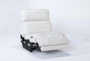 Alessa Frost Leather Power Armless Reclining Chair with Power Headrest - Side