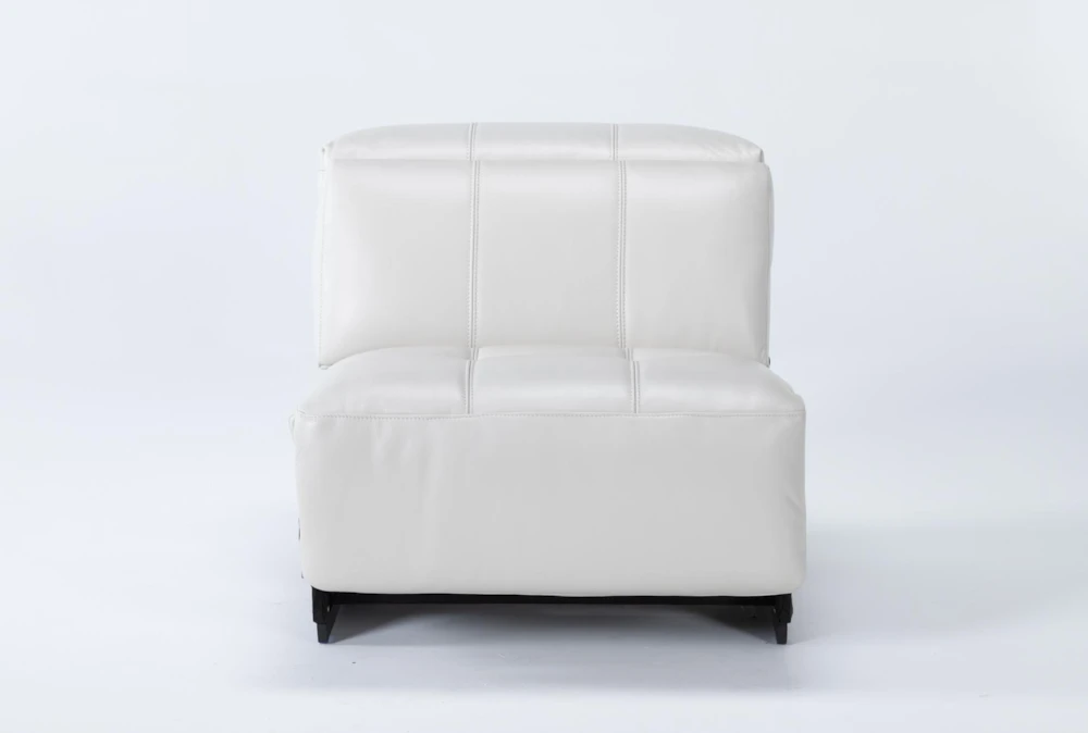 Alessa Frost Leather Power Armless Reclining Chair with Power Headrest
