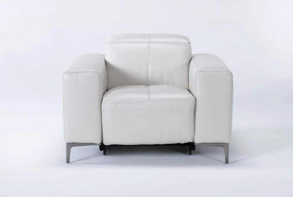 Alessa Frost Leather Power Reclining Chair with Power Headrest