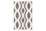 5'3"x7'3" Rug-Globally Inspired High/Low Pile With Fringe Black/Ivory - Signature