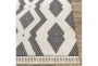7'8"x10'2" Rug-Globally Inspired High/Low Pile With Fringe Black/Ivory - Material