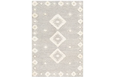 9'x12' Rug-High/Low Pile With Diamond Pattern Camel/Cream