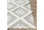 2'x3' Rug-High/Low Pile With Diamond Pattern Charcoal/Cream - Material