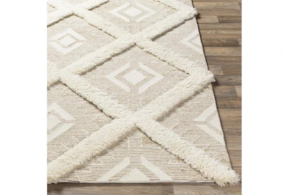 3'x5' Rug-High/Low Pile With Diamond Pattern Tan/Cream - Material