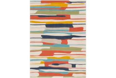 5'3"x7'3" Rug-Colorful Paint Drips Multicolor