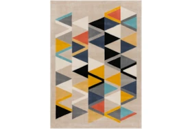 5'3"x7'3" Rug-Colorful Triangles Multicolor