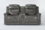 Serena Grey Power Reclining 77" Console Loveseat With Power Headrest And Lumbar - Signature