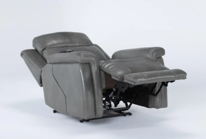 Power Recliner With Headrest, Leather Massage Recliner
