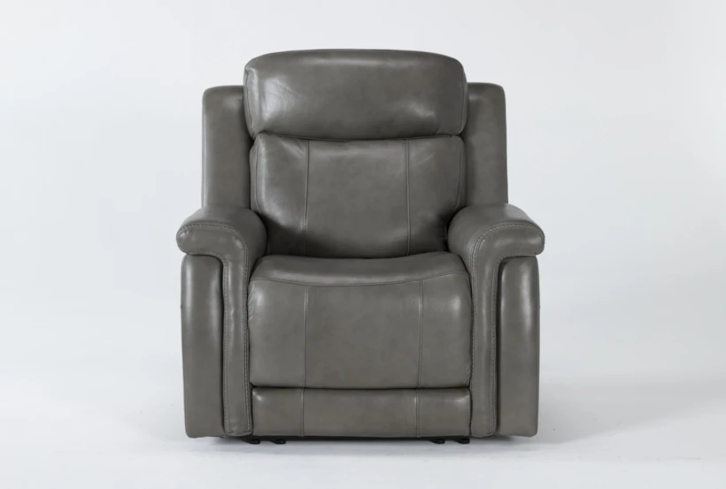 Serena Grey Power Recliner With Power Headrest And Lumbar - 360