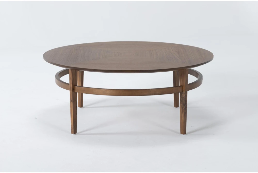 Magnolia Home Miller Walnut Round Coffee Table By Joanna Gaines