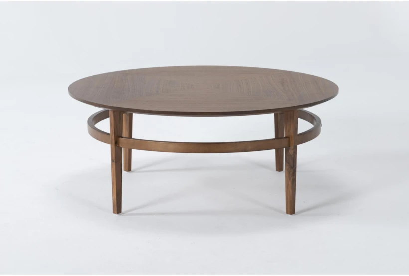 Magnolia Home Miller Walnut Round Coffee Table By Joanna Gaines - 360