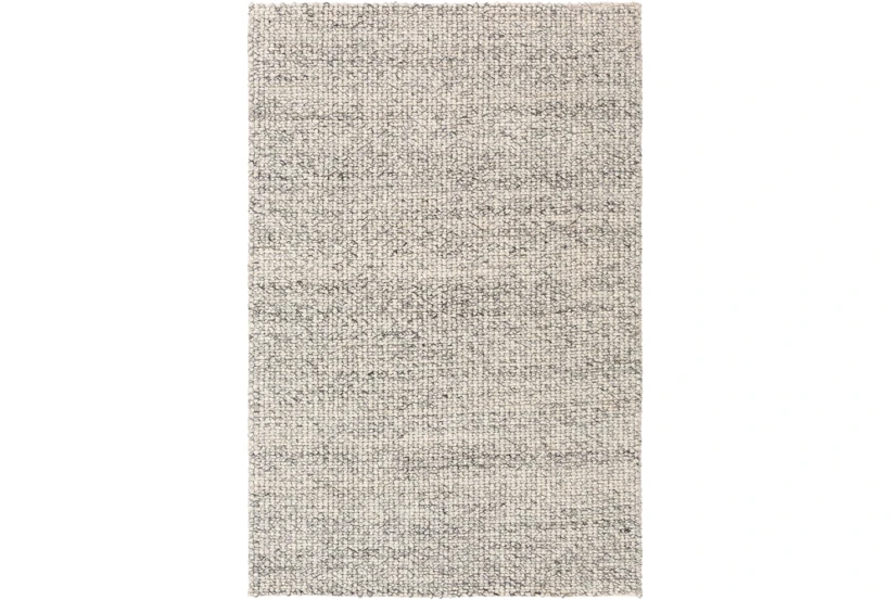 2'x3' Rug-Polyester And Wool Woven Charcoal/Ivory - 360