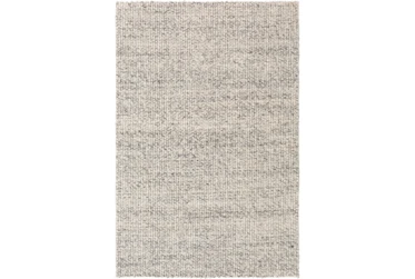 5'x7'5" Rug-Polyester And Wool Woven Charcoal/Ivory