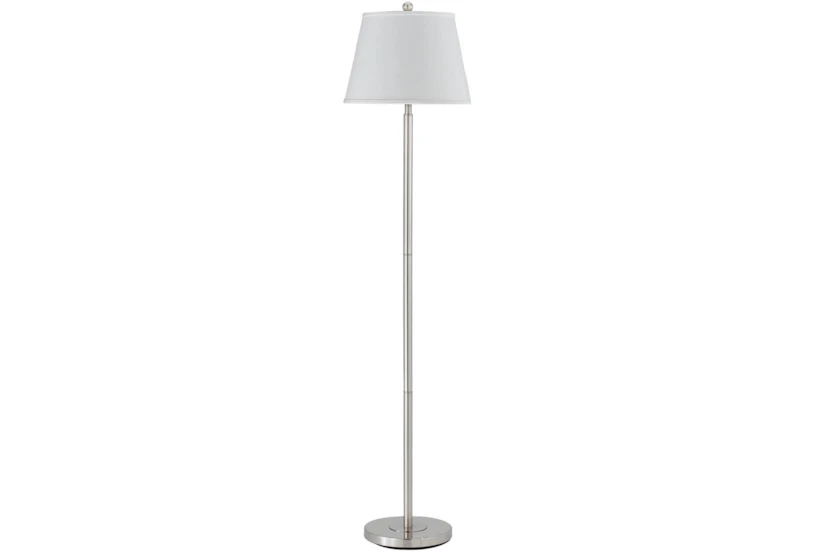 60 Inch Metal Brushed Steel Floor Lamp - 360