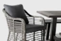 Panama 85" Outdoor Rectangle Dining Table With 2 Benches & Koro Chairs Set For 6 - Detail