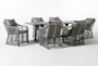 Panama 85" Outdoor Rectangle Dining Table With Koro Chairs Set For 6 - Side