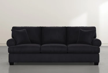 Brody 93" Dark Grey Velvet Sofa