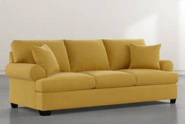 Brody Yellow 93" Sofa