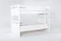 Reese White Twin Over Twin Bunk Bed - Side