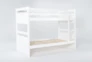 Reese White Twin Over Twin Bunk Bed - Slats