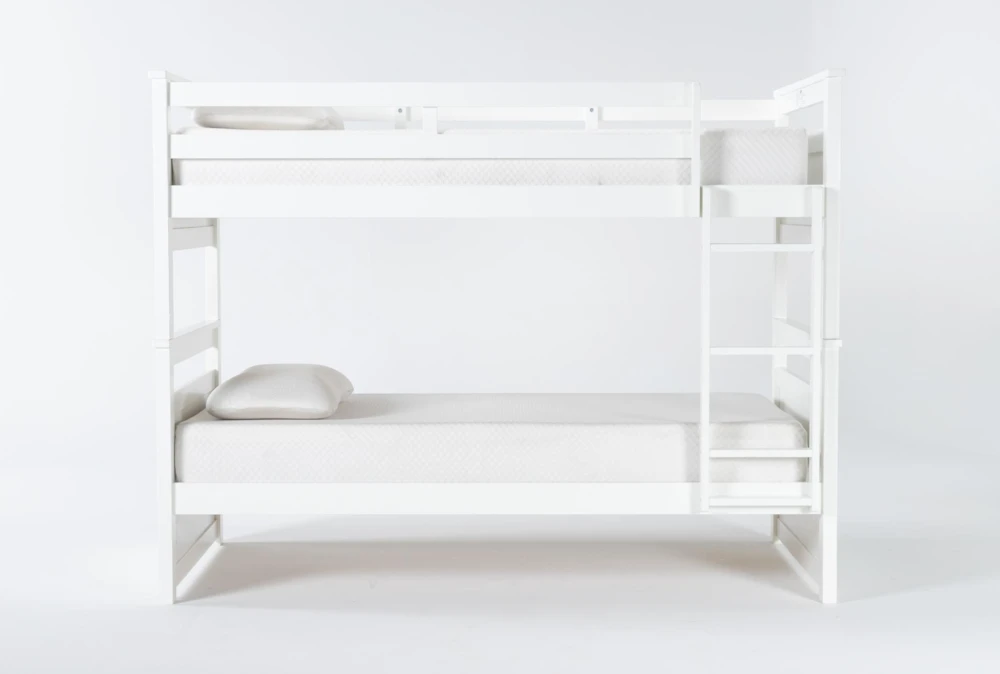 Reese White Twin Over Twin Bunk Bed