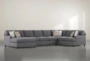 Scott II 3 Piece 156" Sectional With Left Arm Facing Chaise - Side