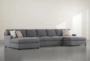 Scott II 3 Piece 170" Sectional With Double Chaise - Side