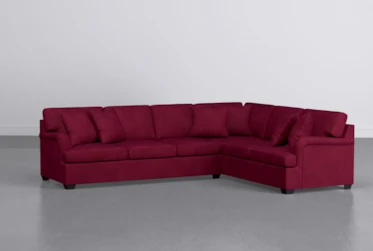 Jenner Red 2 Piece 137" Sectional With Left Arm Facing Sofa