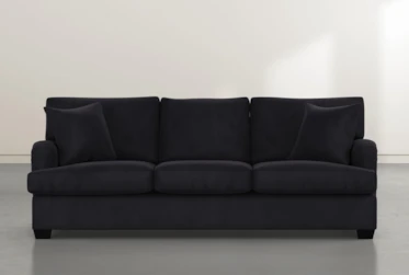 Jenner 93" Dark Grey Velvet Sofa
