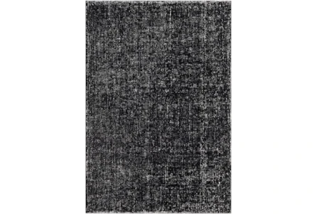 5'x7'5" Rug-Solid With White Striation Black/White