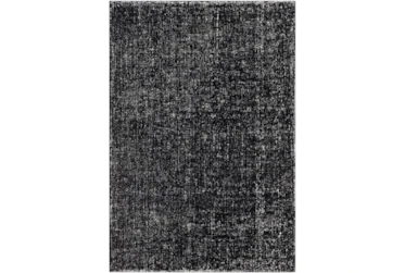 8'x10' Rug-Solid With White Striation Black/White