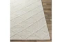 6'x9' Rug-Wool And Viscose Lattice Grey - Material