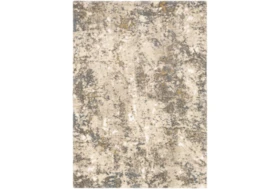 5'3"x7'3" Rug-Modern With High Pile And Metallic Accents Brown/Cream