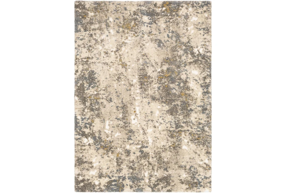 7'8"x10'3" Rug-Modern With High Pile And Metallic Accents Brown/Cream