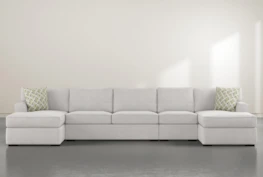Aspen Sterling Foam 4 Piece 156" Sectional With Double Chaise