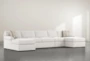 Elm II Foam 4 Piece 160" Sectional With Double Chaise - Front