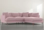 Adeline II 2 Piece 109" Pink Sectional With Right Facing Chaise - Side