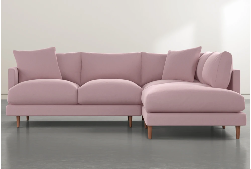 Adeline II 2 Piece 109" Pink Sectional With Right Facing Chaise