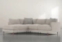 Adeline II Grey Chenille 2 Piece 109" Sectional With Left Facing Chaise