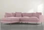 Adeline II 2 Piece 109" Pink Sectional With Left Facing Chaise - Side