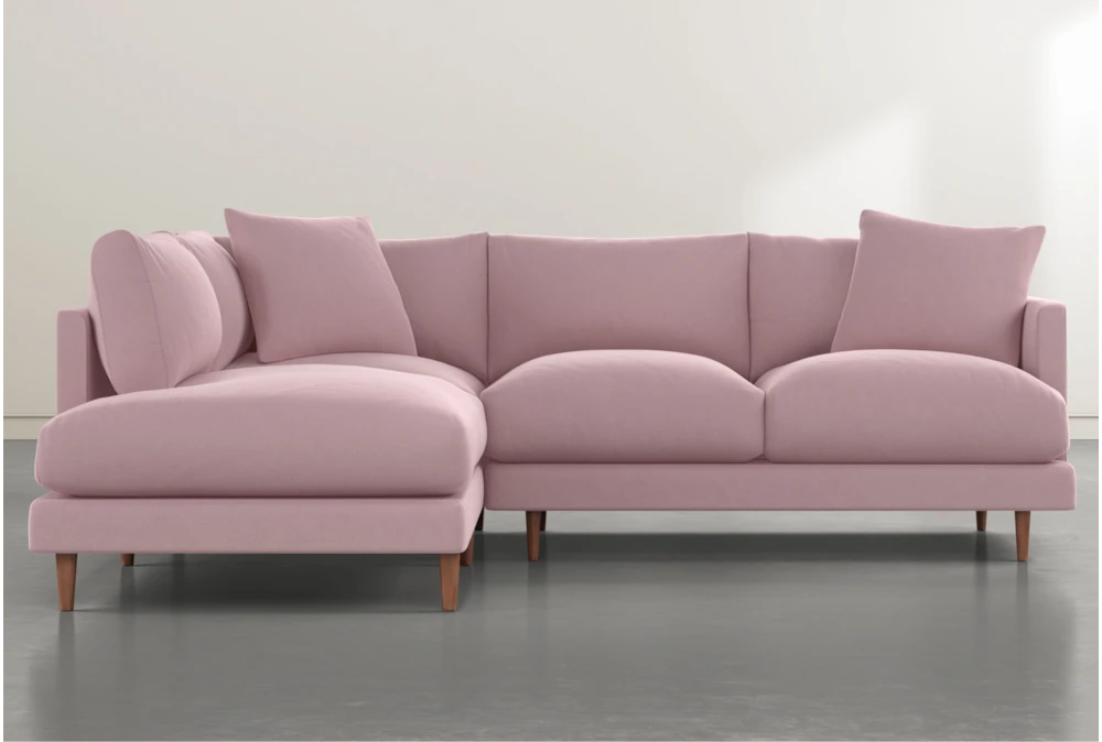 Adeline II 2 Piece 109" Pink Sectional With Left Facing Chaise